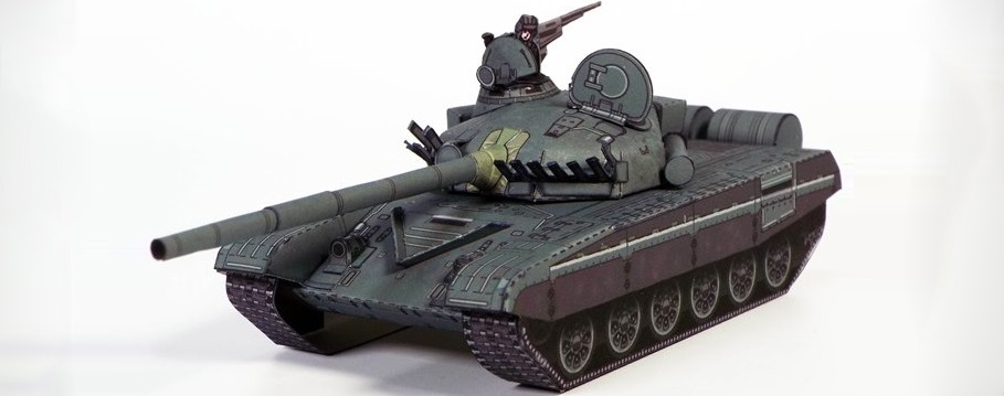 T-72戦車 簡易版 ペーパークラフト