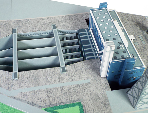 那珂機場 建築物 地下構造物 導水施設 ペーパークラフト