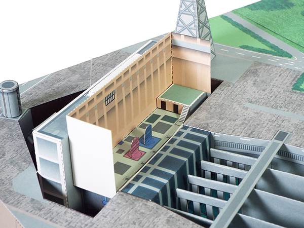 那珂機場 建築物 地下構造物 導水施設 ペーパークラフト