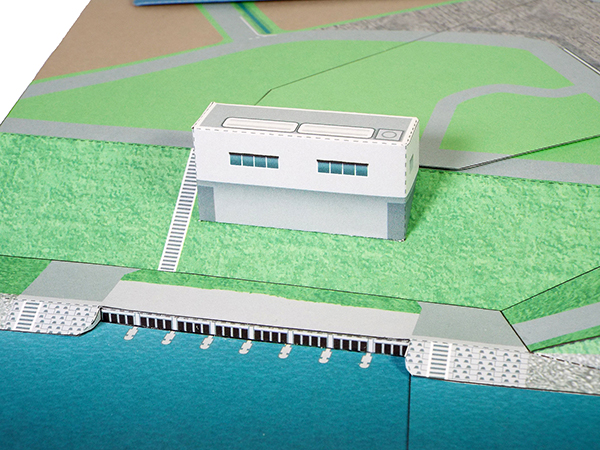 那珂機場 建築物 地下構造物 導水施設 ペーパークラフト